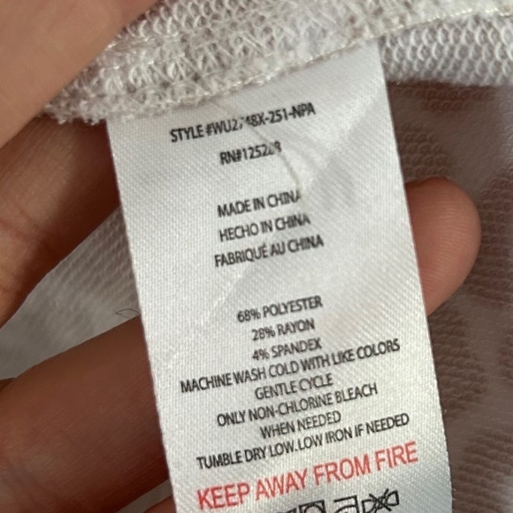 NWT Rae Dunn Animal Print Cream White Crew Neck Sweatshirt Football Mom 1X - Picture 3 of 7